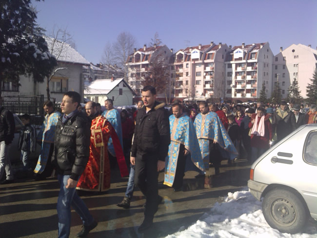 Dolazak litije na gradsku plažu